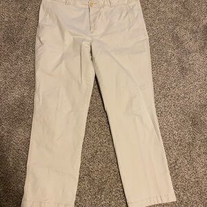 L.L. Bean Women's Cream Straight Leg Pants
